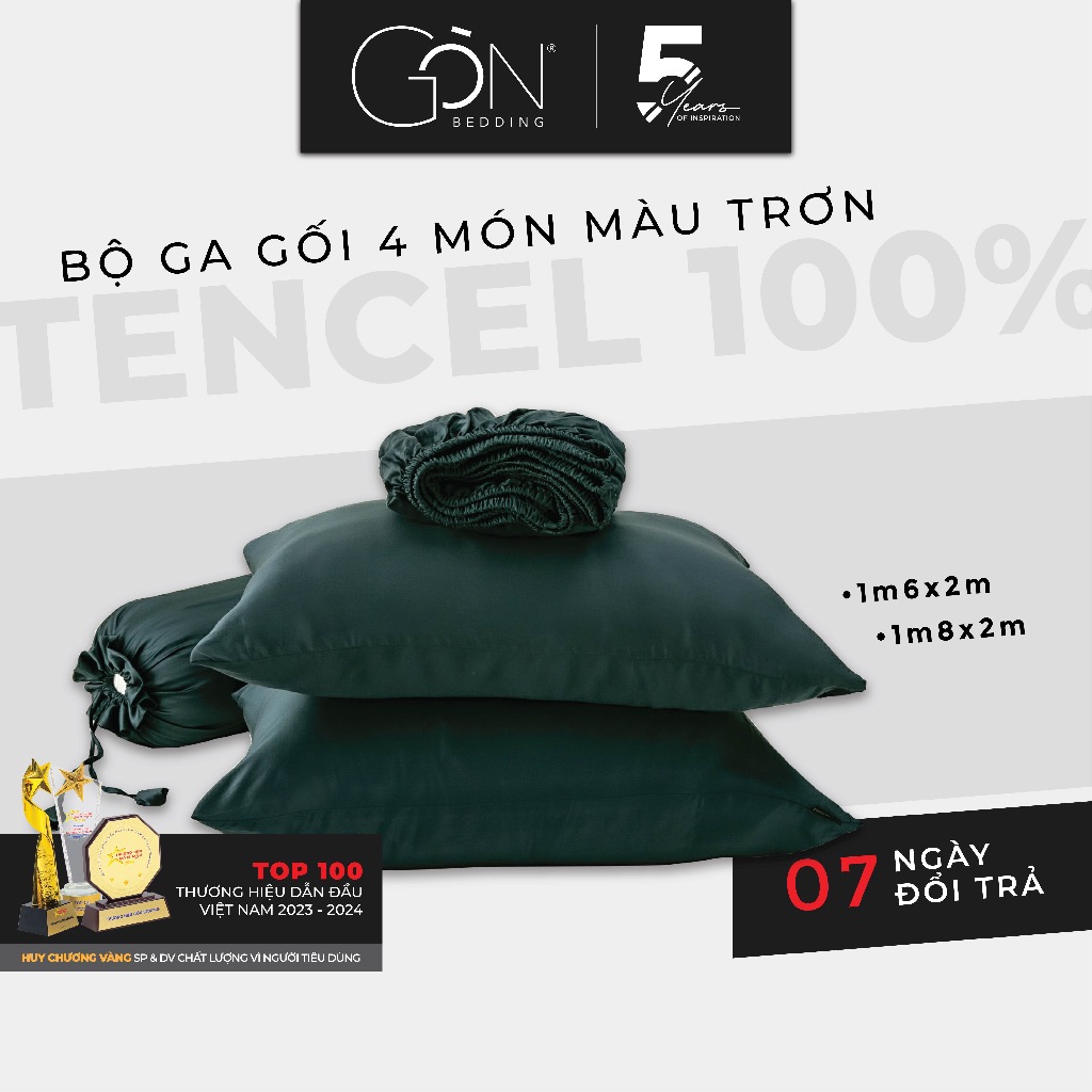 [Vibrant] Bộ Ga Gối Lụa Tencel Phong Cách Nổi Bật