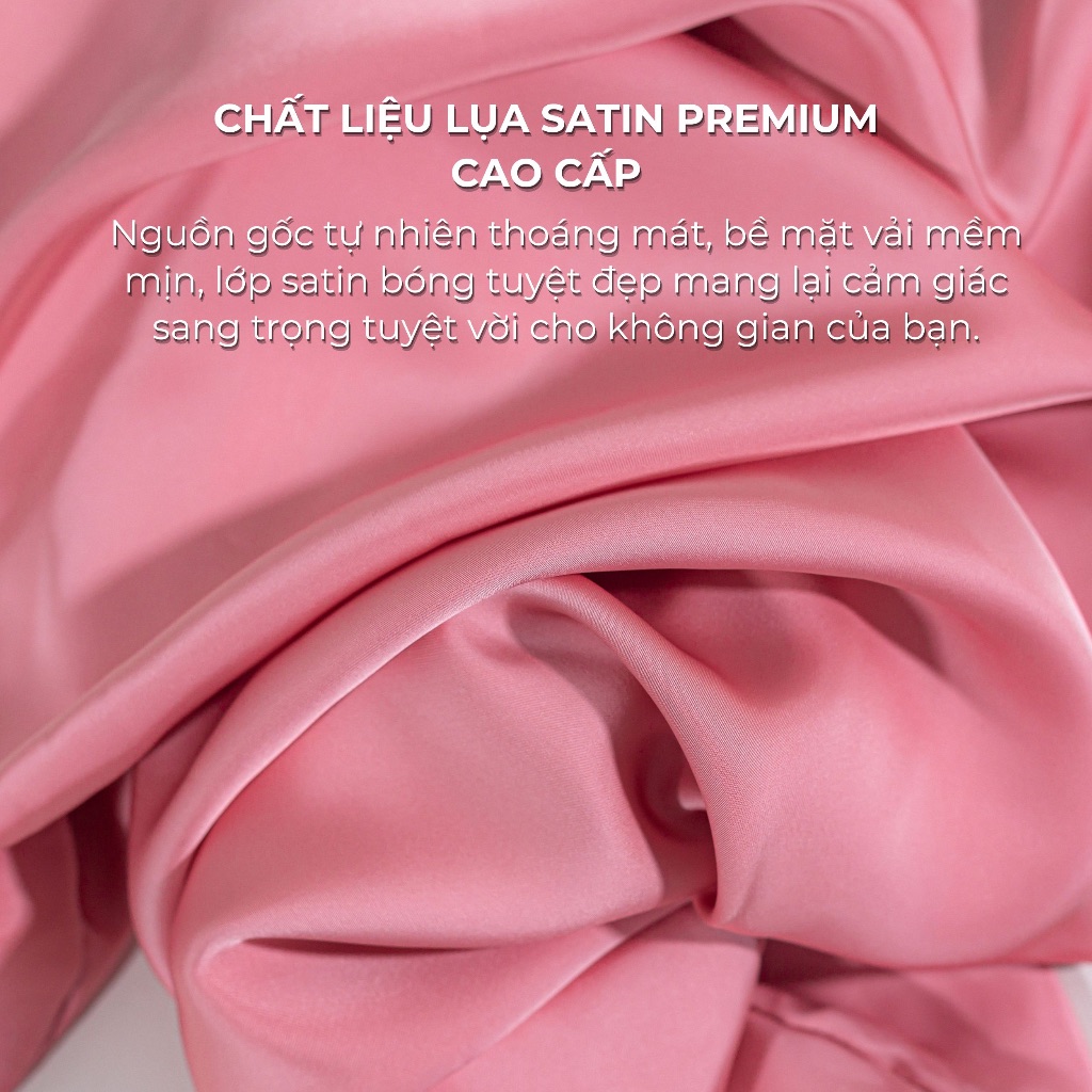 [Elegant] Vỏ Gối Nằm Lụa Satin Premium Cao Cấp Phong Cách Thanh Lịch 50x70 cm