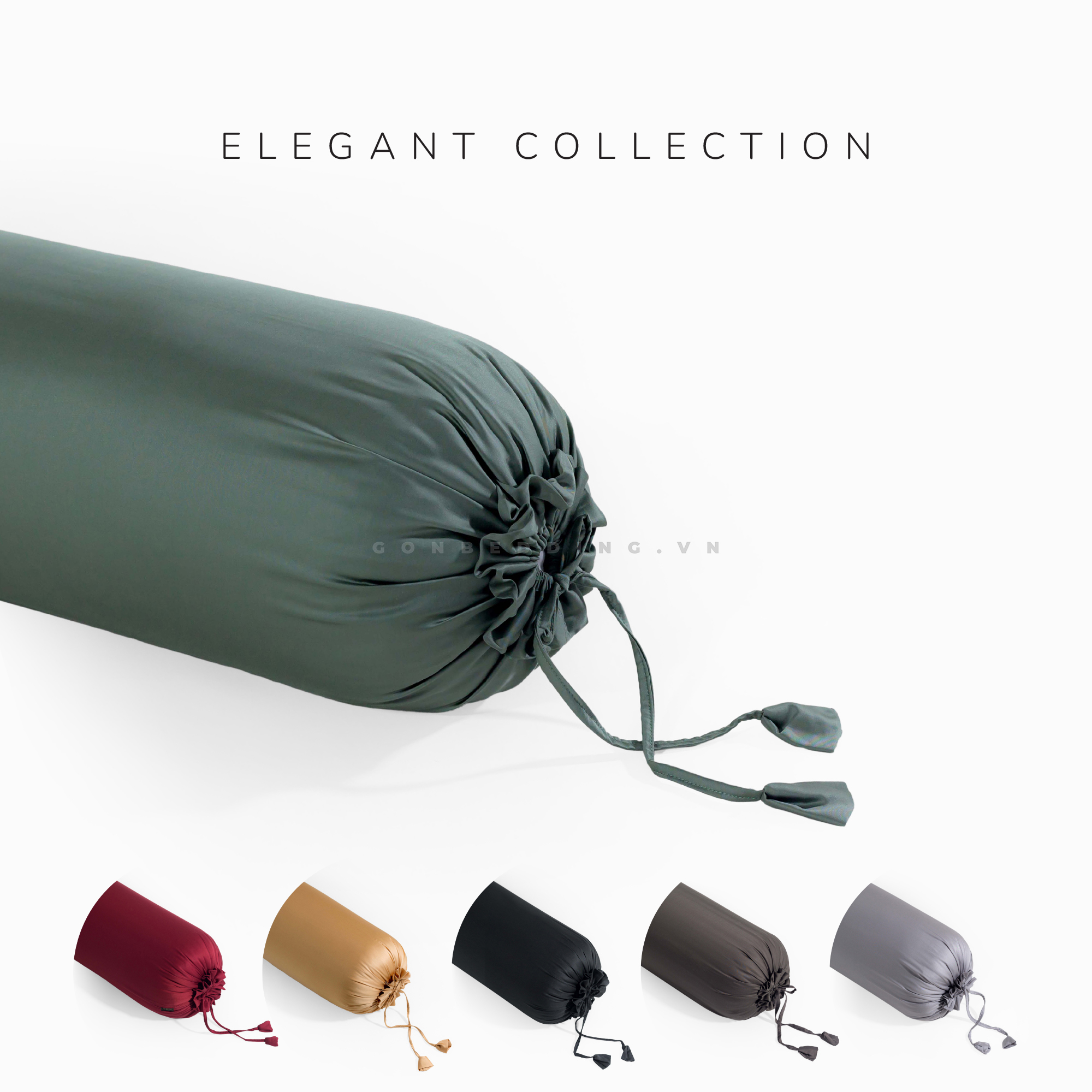 [Elegant] Elegant Style Tencel Silk Bolster Case 37x105 cm