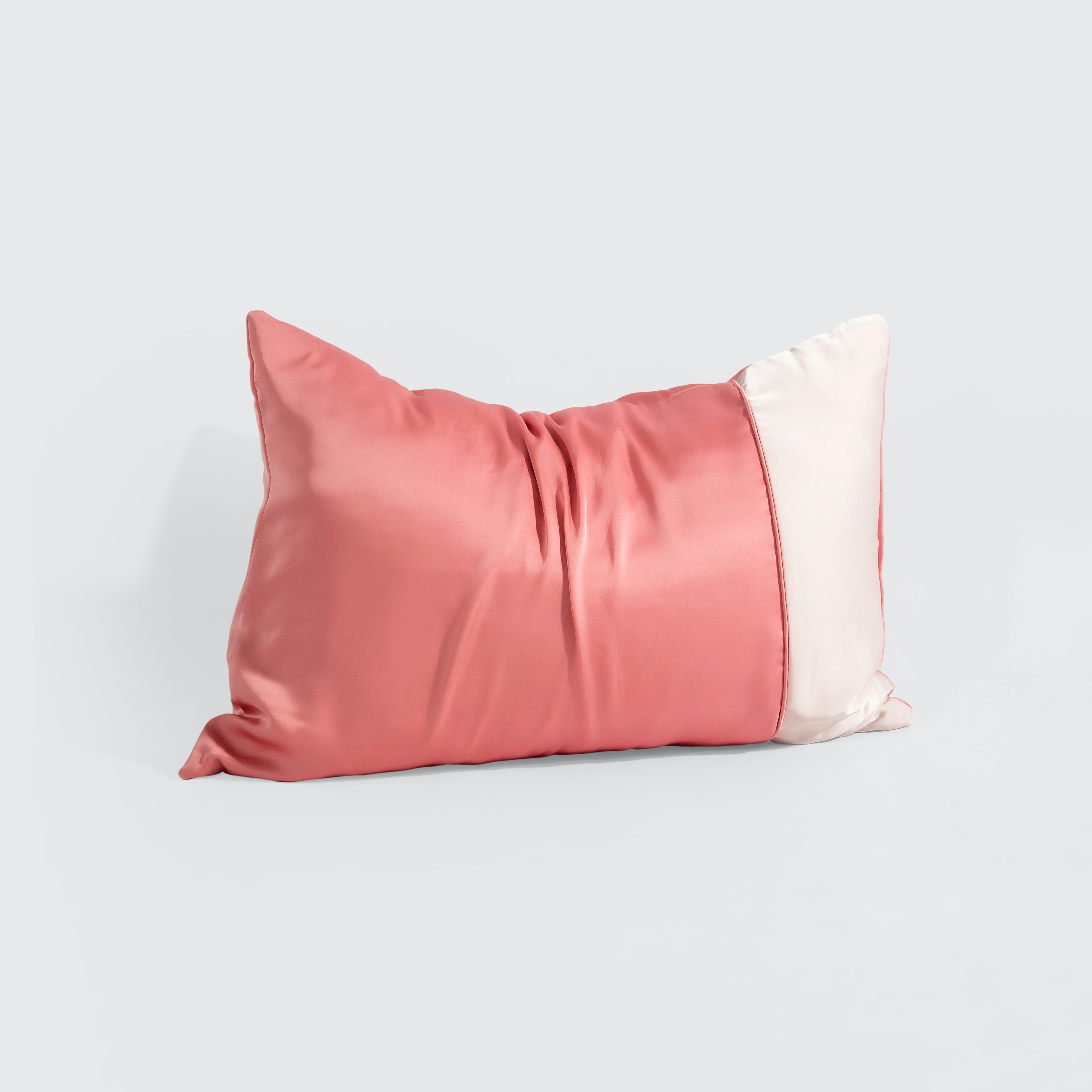 [Elegant] Vỏ Gối Nằm Lụa Satin Premium Cao Cấp Phối 2 Màu Trơn Phong Cách Thanh Lịch 50x70 cm