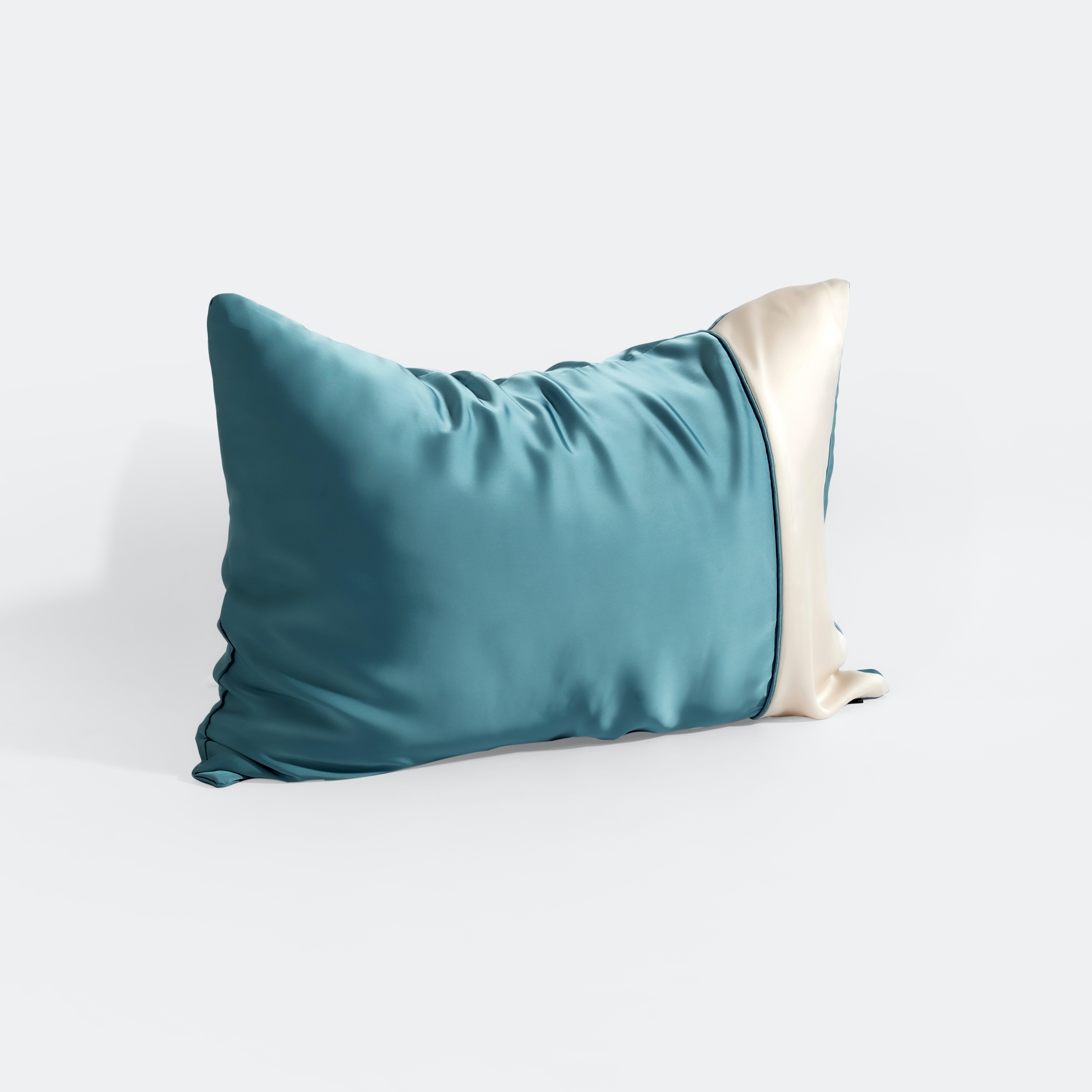 [Elegant] Vỏ Gối Nằm Lụa Satin Premium Cao Cấp Phối 2 Màu Trơn Phong Cách Thanh Lịch 50x70 cm