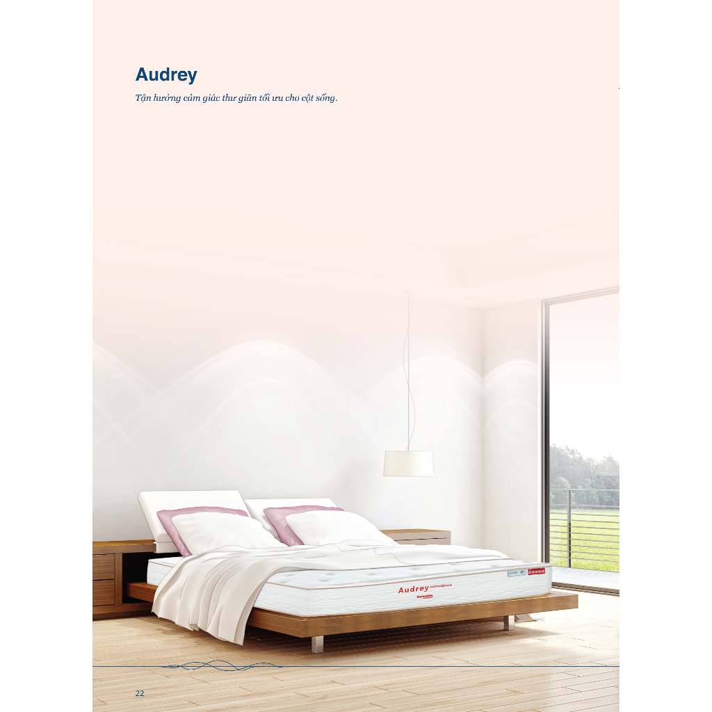 [Hàng chính hãng] Nệm Lò Xo Dunlopillo Audrey độ cao 25 cm 1mx2m | 1m2x2m | 1m4x2m| 1m6x2m | 1m8x2m | 2mx2m | 2m2x2m