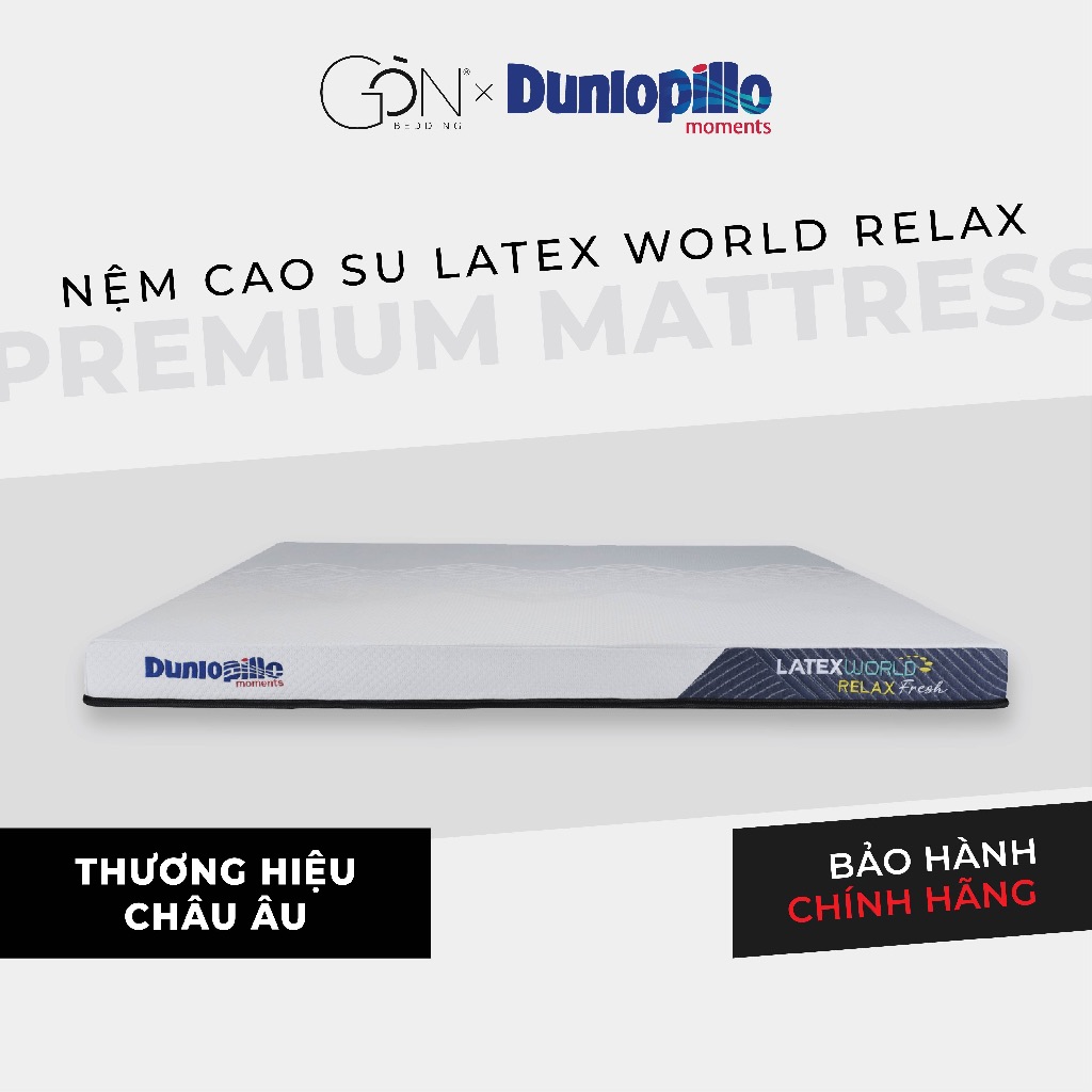[Genuine] Dunlopillo Latex World Relax Rubber Mattress 10cm, Spinal Support, Breathable, Antibacterial